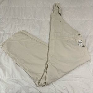 NWT Old Navy Slouchy Straight Ecru-Wash Workwear Jean Overalls for Women
